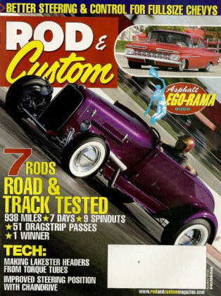 ROD & CUSTOM 2006 MAR - CHAINDRIVE STEERING, HOMEBUILT HEADERS MADE